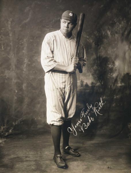 Babe Ruth In Red Sox Uniform Metal Print