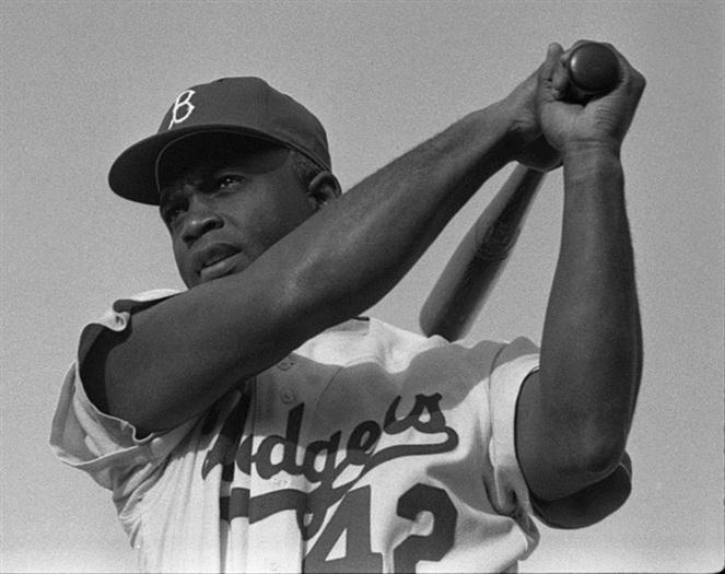 Jackie Robinson Vintage Baseball Poster