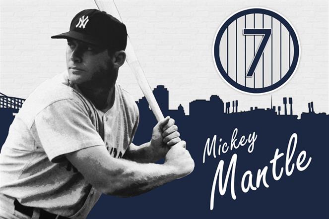 Mickey Mantle Print by Vintage Baseball Posters