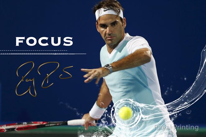 Roger Federer Poster Exclusive Edition Roger Federer Canvas by Royal ...