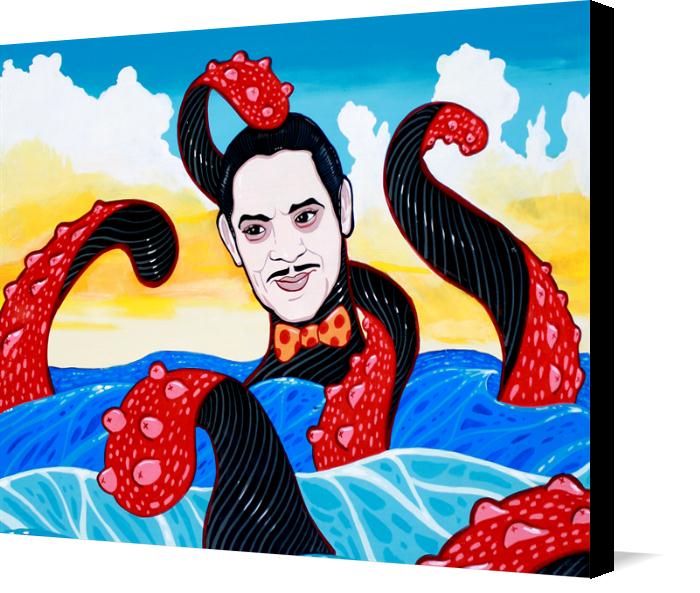 Gomez-Adams-The-Darn-Sea-Monster on Canvas by Jason Wright Studios