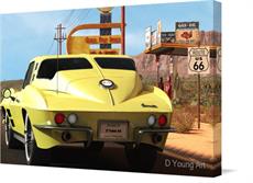 Canvas print of 63 On The 66 by the artist D Young Art