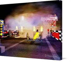 Canvas print of A Beeline Dragway Tribute by the artist D Young Art