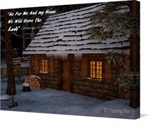 Canvas print of As For Me And My Cabin by the artist D Young Art