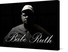 Canvas print of Babe Ruth by the artist Vintage Baseball Posters