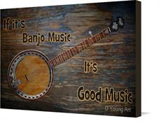 Canvas print of Banjo Music by the artist D Young Art