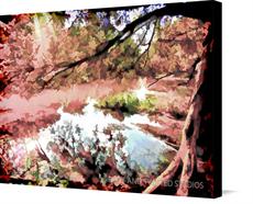 Canvas print of CREEK COLORS by the artist BENT AND TWISTED STUDIOS