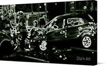 Canvas print of Car Crash by the artist Dia'n Art