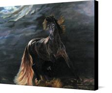 Canvas print of Dappled Horse in Stormy Light by the artist LaVonne