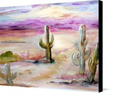 Canvas print of Desert Watercolor by the artist debbiepaints