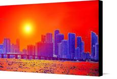 Canvas print of Downtown Miami Heat by the artist JT Digital Art