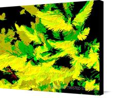 Canvas print of FEATHER EXPLOSION Ldt Ed of 10 by the artist BENT AND TWISTED STUDIOS