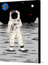 Canvas print of FIRST MAN ON THE MOON by the artist SOULANAUT