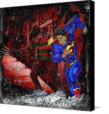 Canvas print of Freddy Vs. Superman by the artist JThomasKarnick