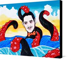 Canvas print of Gomez Adams The Darn Sea Monster by the artist Jason Wright Studios