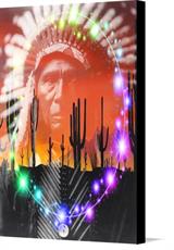 Canvas print of Native American Ghost Dance by the artist icarusismart Matthew Lacey