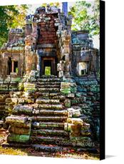 Canvas print of Ruins In Cambodia by the artist Crossing Borders Media