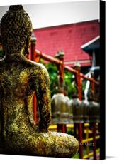 Canvas print of Sitting At A Buddhist Temple by the artist Crossing Borders Media