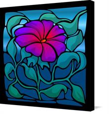 Canvas print of Stained glass violet by the artist elledeegee