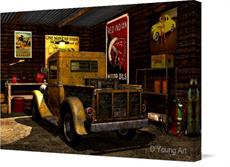 Canvas print of The Ol' Garage by the artist D Young Art