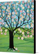 Canvas print of Tree of Life Happy Tree  Abundance Tree by the artist I C Colors by Iolanda Constantina Reinsmith