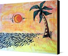 Canvas print of Tropical Tribal I by the artist artbasik Michael Rados