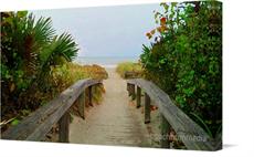 Canvas print of Walkway To Paradise by the artist beachbummedia