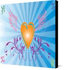 Canvas print of Winged Heart by the artist jamesyokedesigns