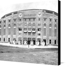 Canvas print of Yankee Stadium from 1920 by the artist Vintage Baseball Posters