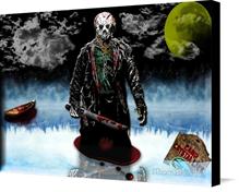 Canvas print of jason vorhees camp crystal lake by the artist JThomasKarnick