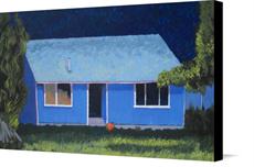 Canvas print of pumpkin house by the artist donwells