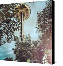 Canvas print of space needle by the artist Alina Rose