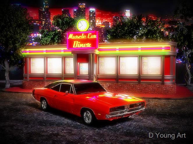 Charger-Diner by D Young Art