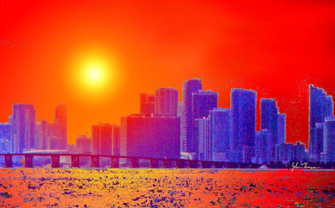 Downtown-Miami-Heat by JT Digital Art