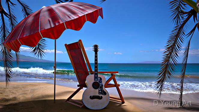 Gibson-Beach by D Young Art