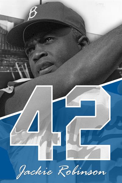 Jackie-Robinson-42 by Vintage Baseball Posters