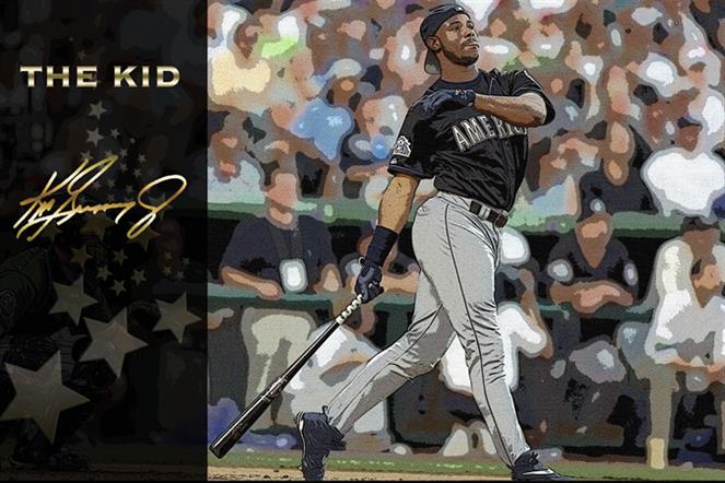 Ken-Griffey-Jr-Poster-Exclusive-Edition-Ken-Griffey-Jr-Canvas by Royal Printing