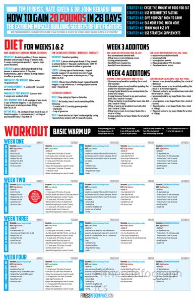 Plans--How-To-Gain-20lbs-in-28-days by FitnessInfographics