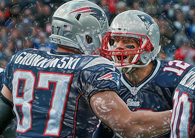 Tom-Brady-Gronk-Poster-Exclusive-Edition-Tom-Brady-Gronk-Canvas by Royal Printing