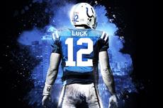 Poster print of Andrew Luck Poster Exclusive Edition Andrew Luck Canvas by the artist Royal Printing