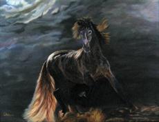 Poster print of Dappled Horse in Stormy Light by the artist LaVonne