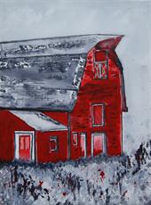 Poster print of Lost Era - Barn by the artist artbasik Michael Rados