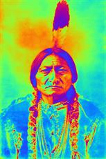 Poster print of Native American Sitting Bull by the artist icarusismart Matthew Lacey