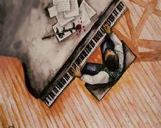 Poster print of Piano Peace Studio by the artist janiemcgee