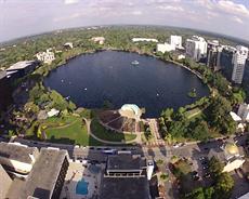 Poster print of Sky View Lake Eola by the artist beachbummedia