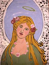 Poster print of Victorian Angel by the artist I C Colors by Iolanda Constantina Reinsmith