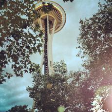 Poster print of space needle by the artist Alina Rose